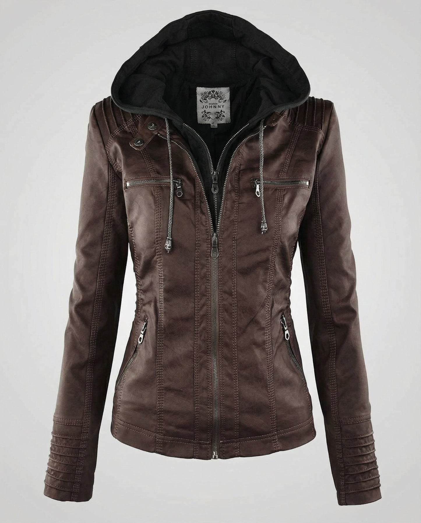 Übergangsjacke Damen mit Kapuze und Klassischem Schnitt