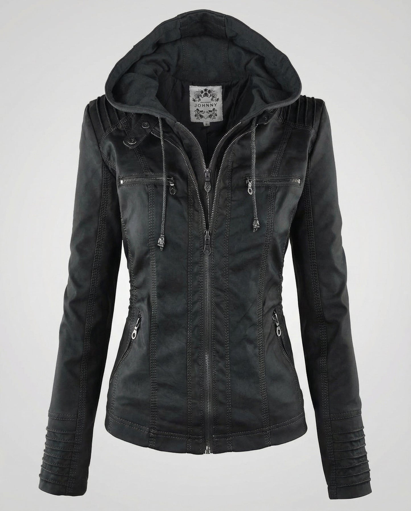 Übergangsjacke Damen mit Kapuze und Klassischem Schnitt