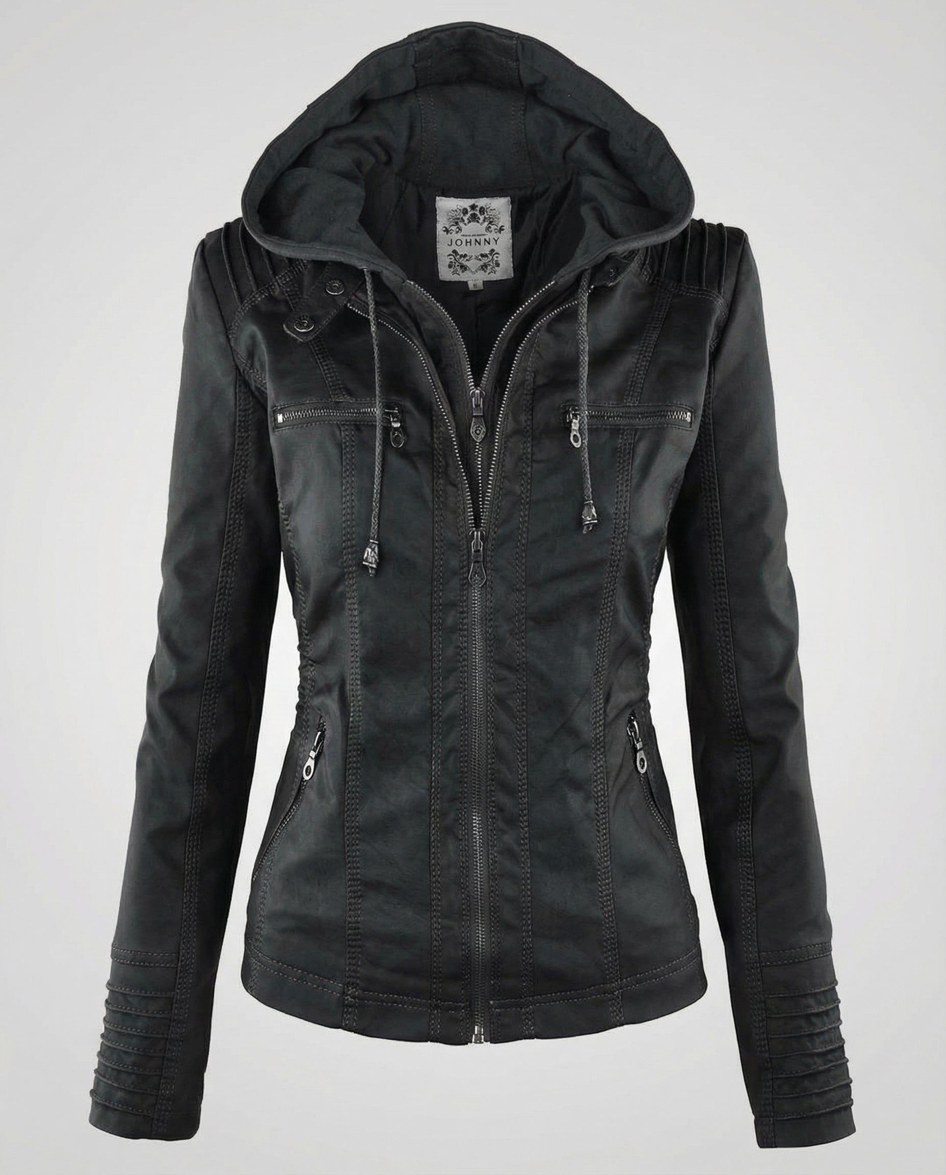 Übergangsjacke Damen mit Kapuze und Klassischem Schnitt