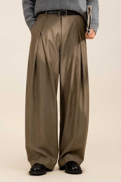 Vincent | Herren Elegante Wide Leg Anzughose