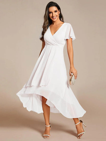 A-Line Midi Wedding Guest Dress | Chiffon
