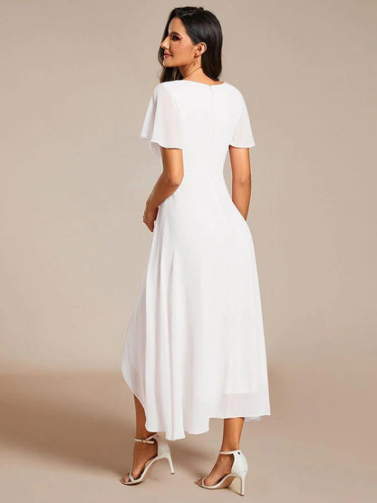 A-Line Midi Wedding Guest Dress | Chiffon