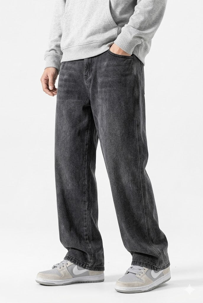 Jeans Men - Wide Leg Loose Korean Jeans