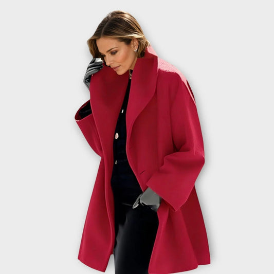Women's Windbreaker Coat | Belted Lapel Long Sleeve