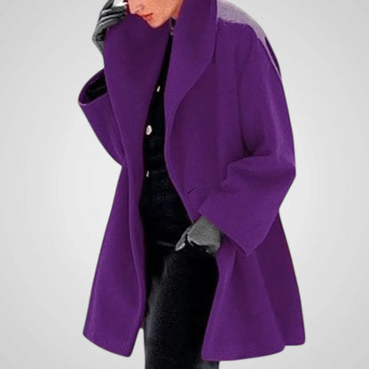 Women's Windbreaker Coat | Belted Lapel Long Sleeve