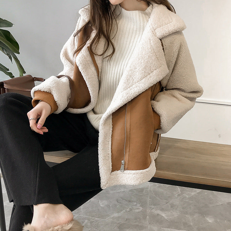 Ella | Women's Autumn Jacket in Plush Shearling-Pile