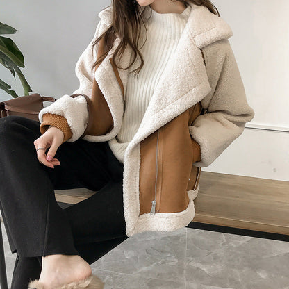 Ella | Women's Autumn Jacket in Plush Shearling-Pile