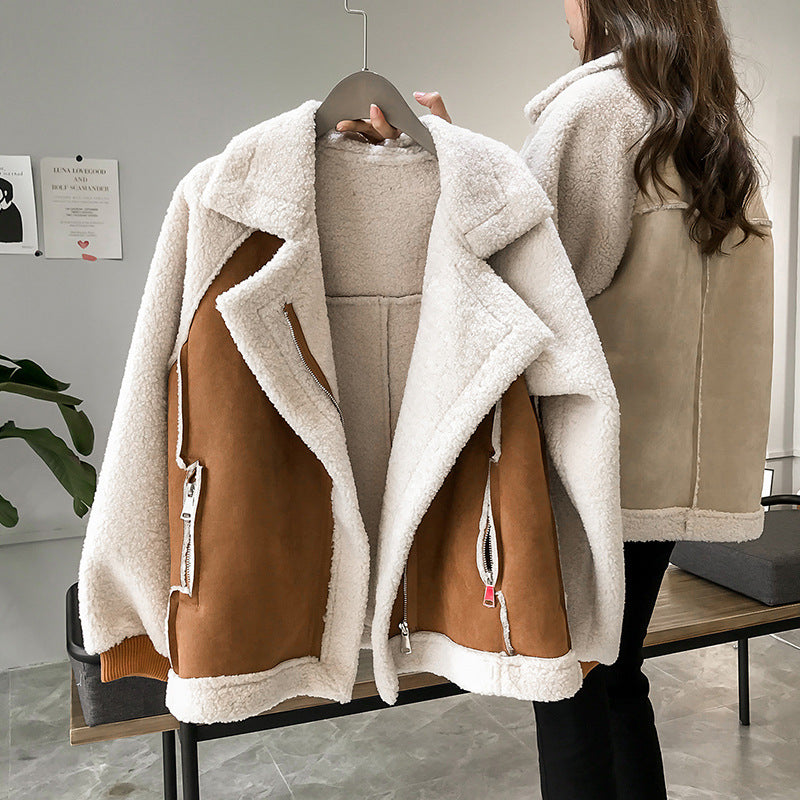 Ella | Women's Autumn Jacket in Plush Shearling-Pile