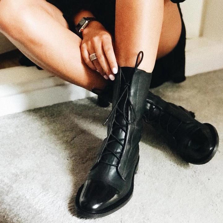 Millie | Women's Brown Lace-Up Ankle Boots