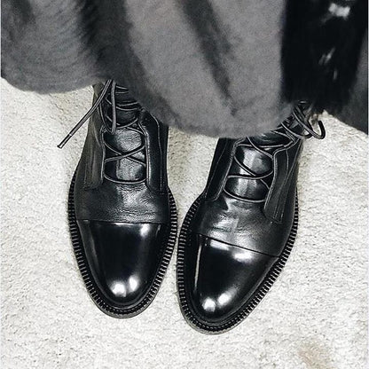 Millie | Women's Brown Lace-Up Ankle Boots
