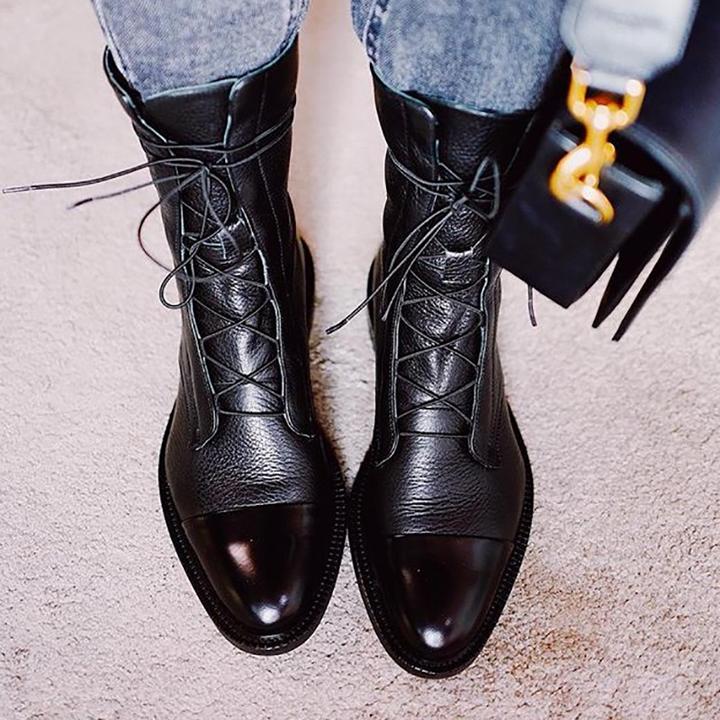 Millie | Women's Brown Lace-Up Ankle Boots