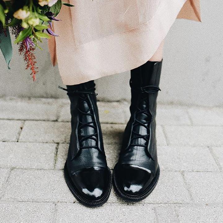 Millie | Women's Brown Lace-Up Ankle Boots
