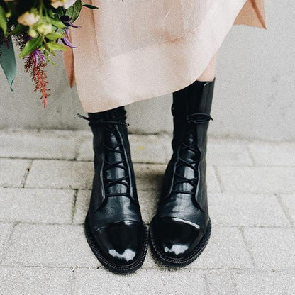 Millie | Women's Brown Lace-Up Ankle Boots