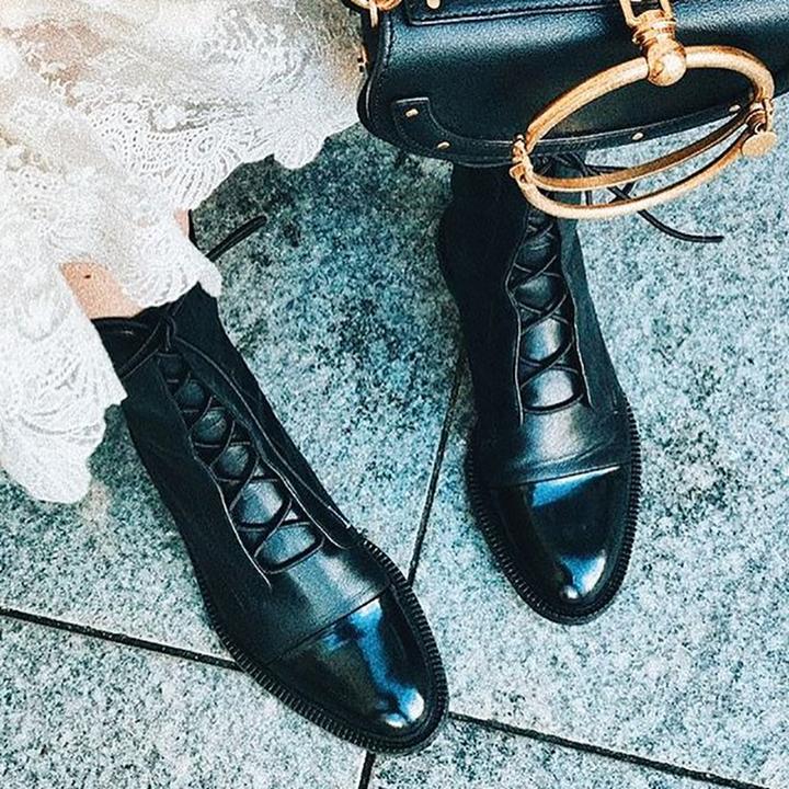 Millie | Women's Brown Lace-Up Ankle Boots