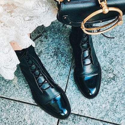 Millie | Women's Brown Lace-Up Ankle Boots