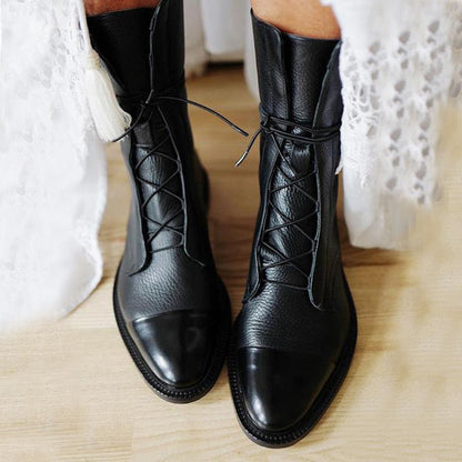 Millie | Women's Brown Lace-Up Ankle Boots