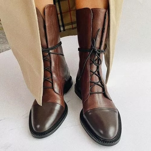 Millie | Women's Brown Lace-Up Ankle Boots