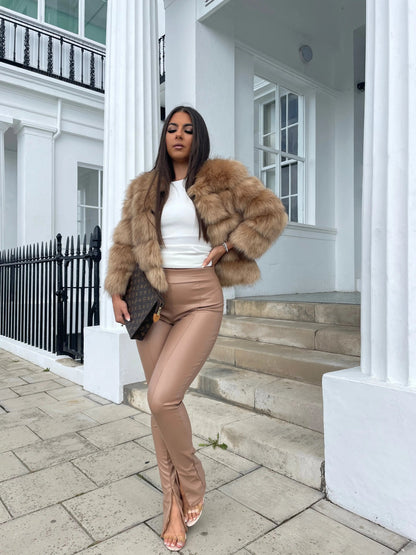 Women's Bubble Faux Fur Coat – Fluffy Statement Fur Coat