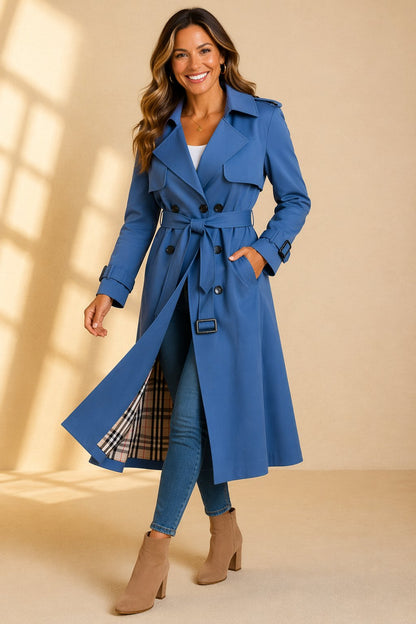 Eliza | Women's Double-Breasted Trenchcoat with Belt