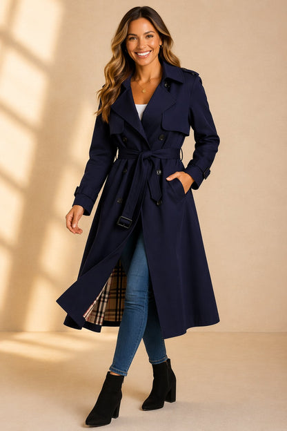 Eliza | Women's Double-Breasted Trenchcoat with Belt