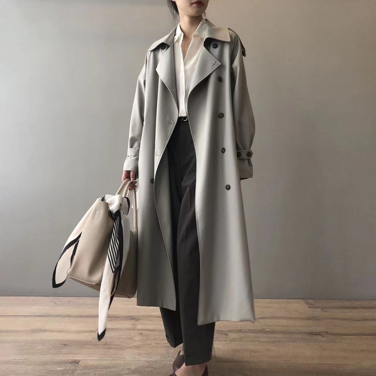 Eleanor | Vrouwen Dubbelzijdige Waterafstotende Lange Trenchcoat