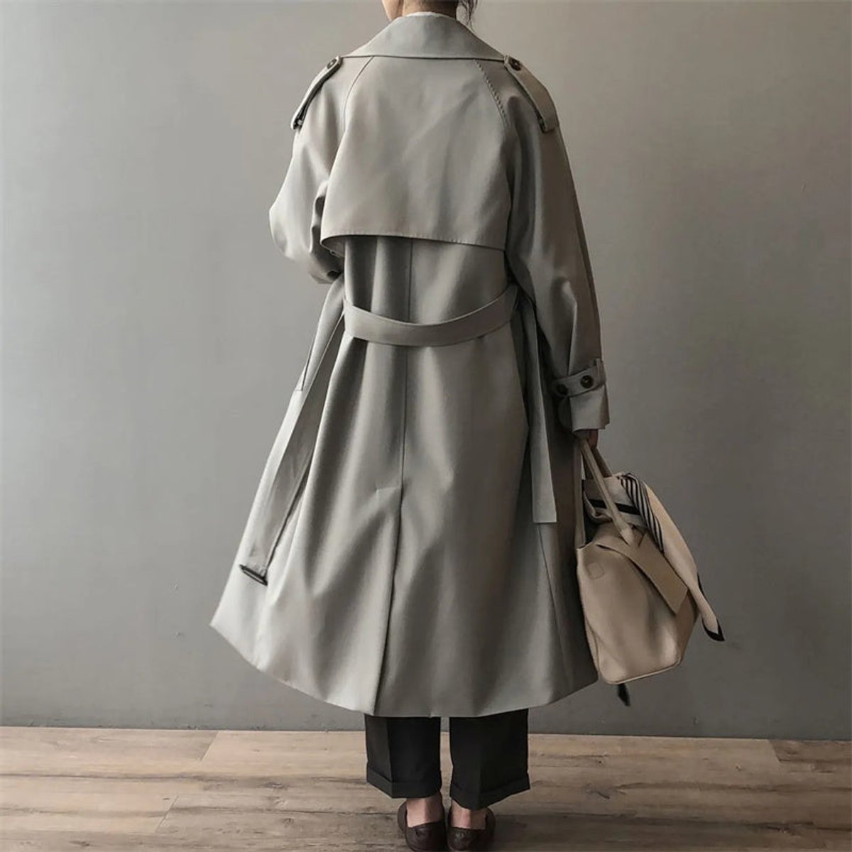 Eleanor | Vrouwen Dubbelzijdige Waterafstotende Lange Trenchcoat