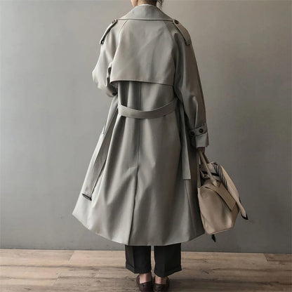 Eleanor | Vrouwen Dubbelzijdige Waterafstotende Lange Trenchcoat