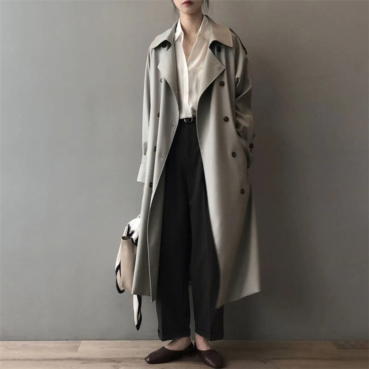 Eleanor | Vrouwen Dubbelzijdige Waterafstotende Lange Trenchcoat