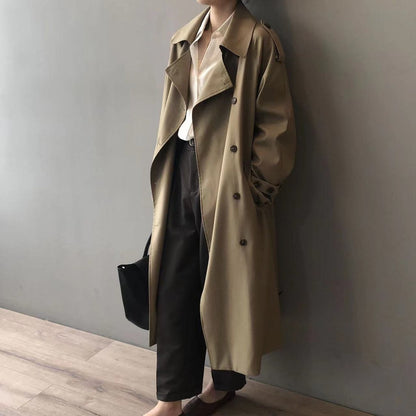 Eleanor | Vrouwen Dubbelzijdige Waterafstotende Lange Trenchcoat