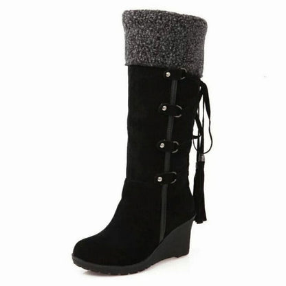 Vera | Wedge Knee High Boots