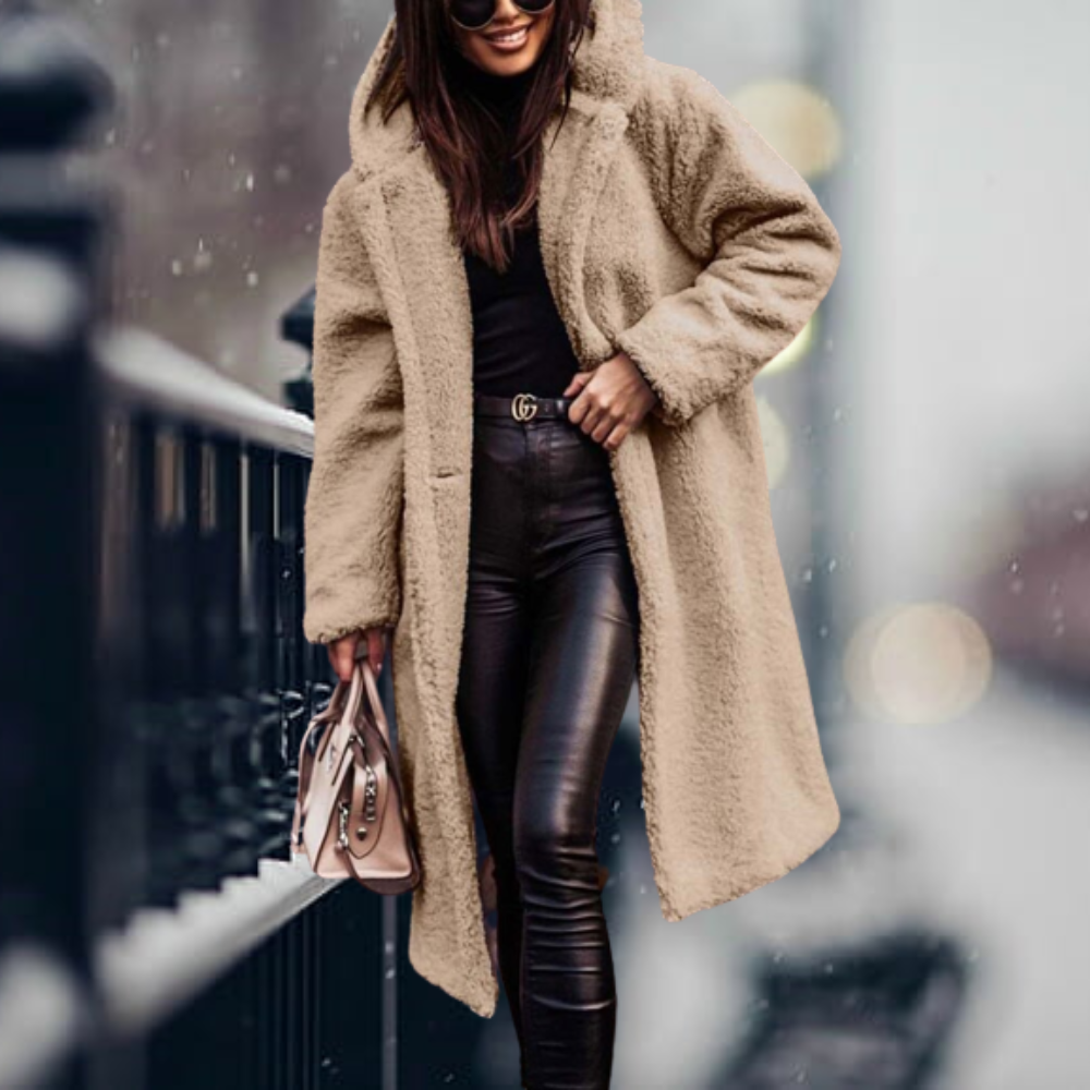 Charlotte | Women's Jacket with Elegant Faux Fur Hood
