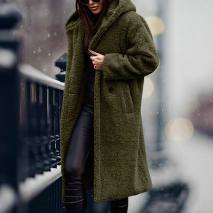 Charlotte | Women's Jacket with Elegant Faux Fur Hood