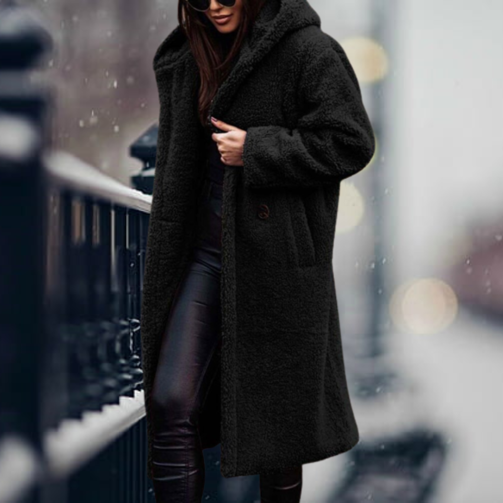 Charlotte | Women's Jacket with Elegant Faux Fur Hood