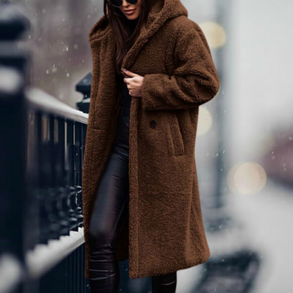 Charlotte | Women's Jacket with Elegant Faux Fur Hood