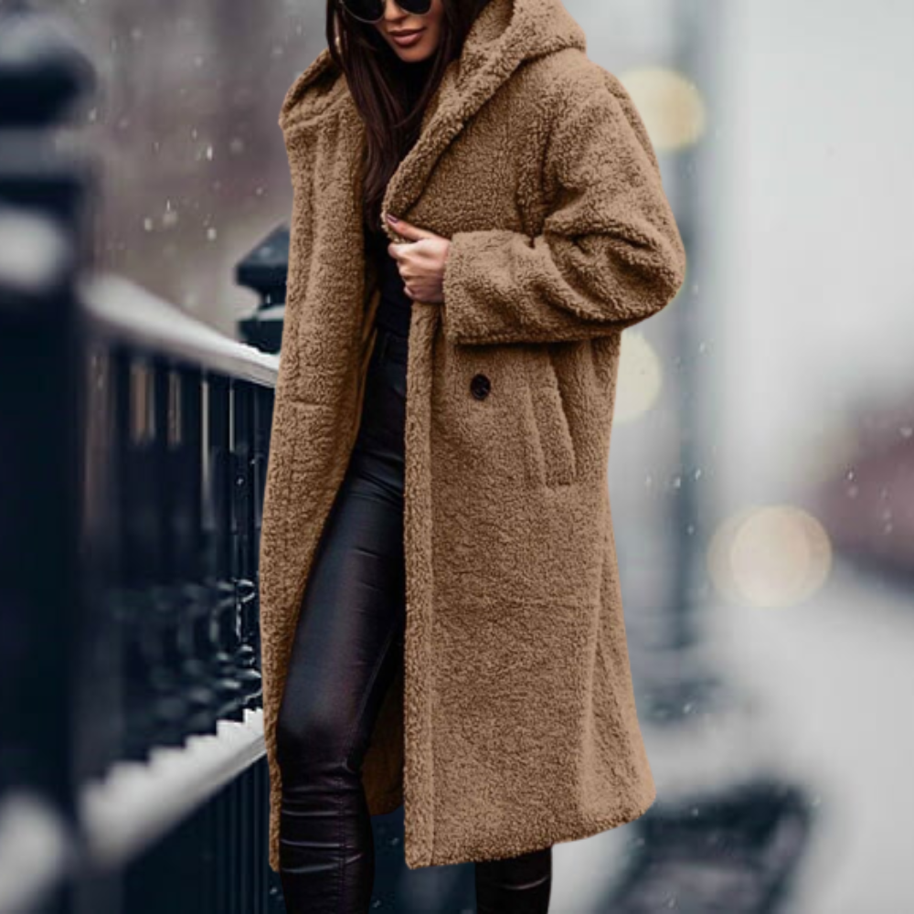 Charlotte | Women's Jacket with Elegant Faux Fur Hood