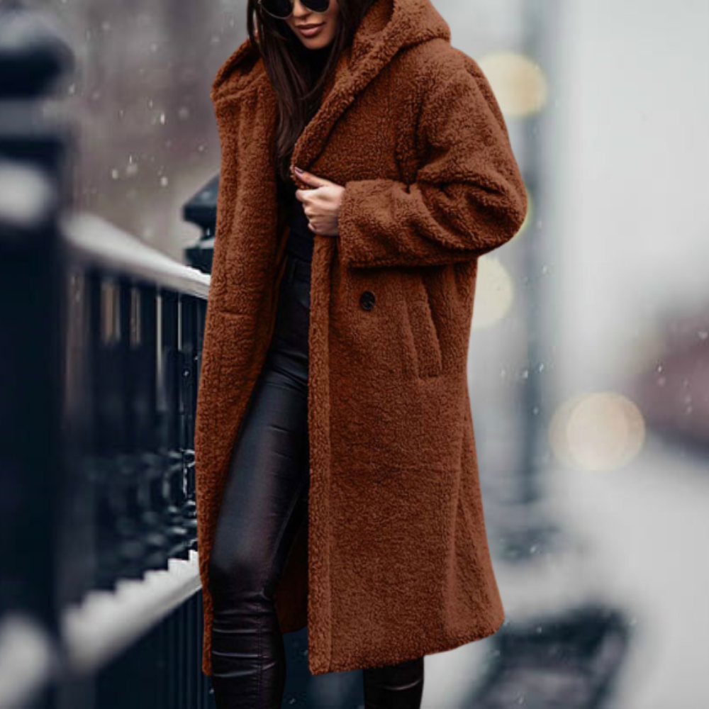 Charlotte | Women's Jacket with Elegant Faux Fur Hood