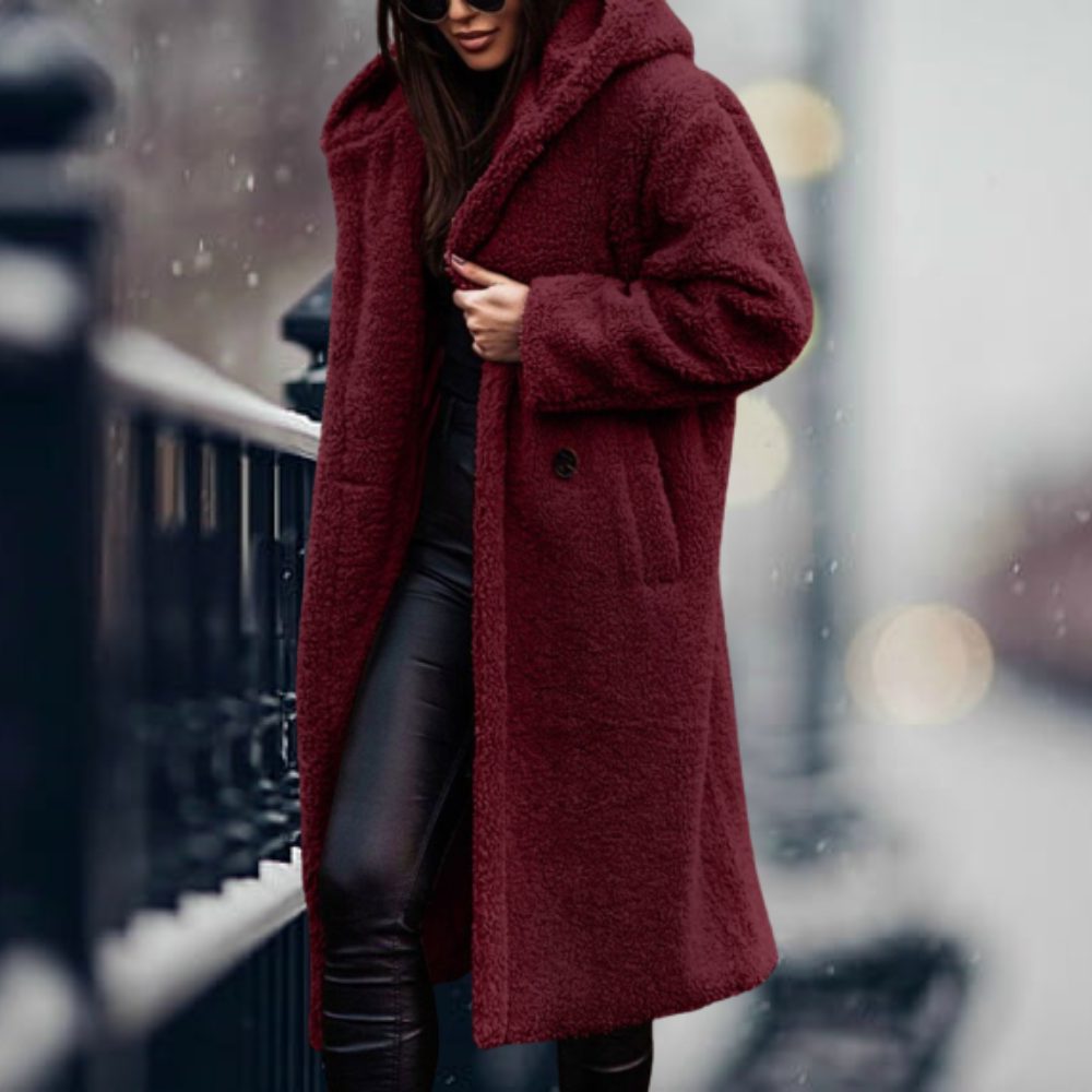 Charlotte | Women's Jacket with Elegant Faux Fur Hood