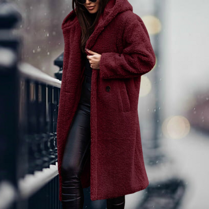 Charlotte | Women's Jacket with Elegant Faux Fur Hood