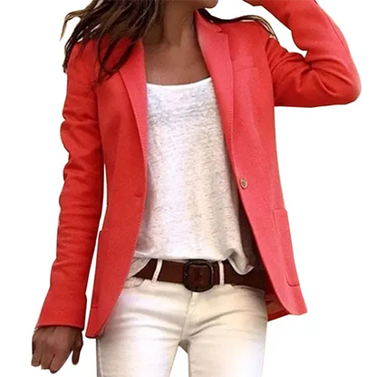 Women's Casual Work Blazer - Kendra Long Sleeve Jacket