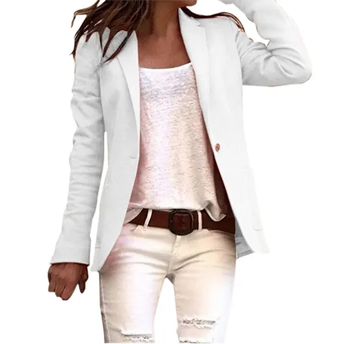 Women's Casual Work Blazer - Kendra Long Sleeve Jacket