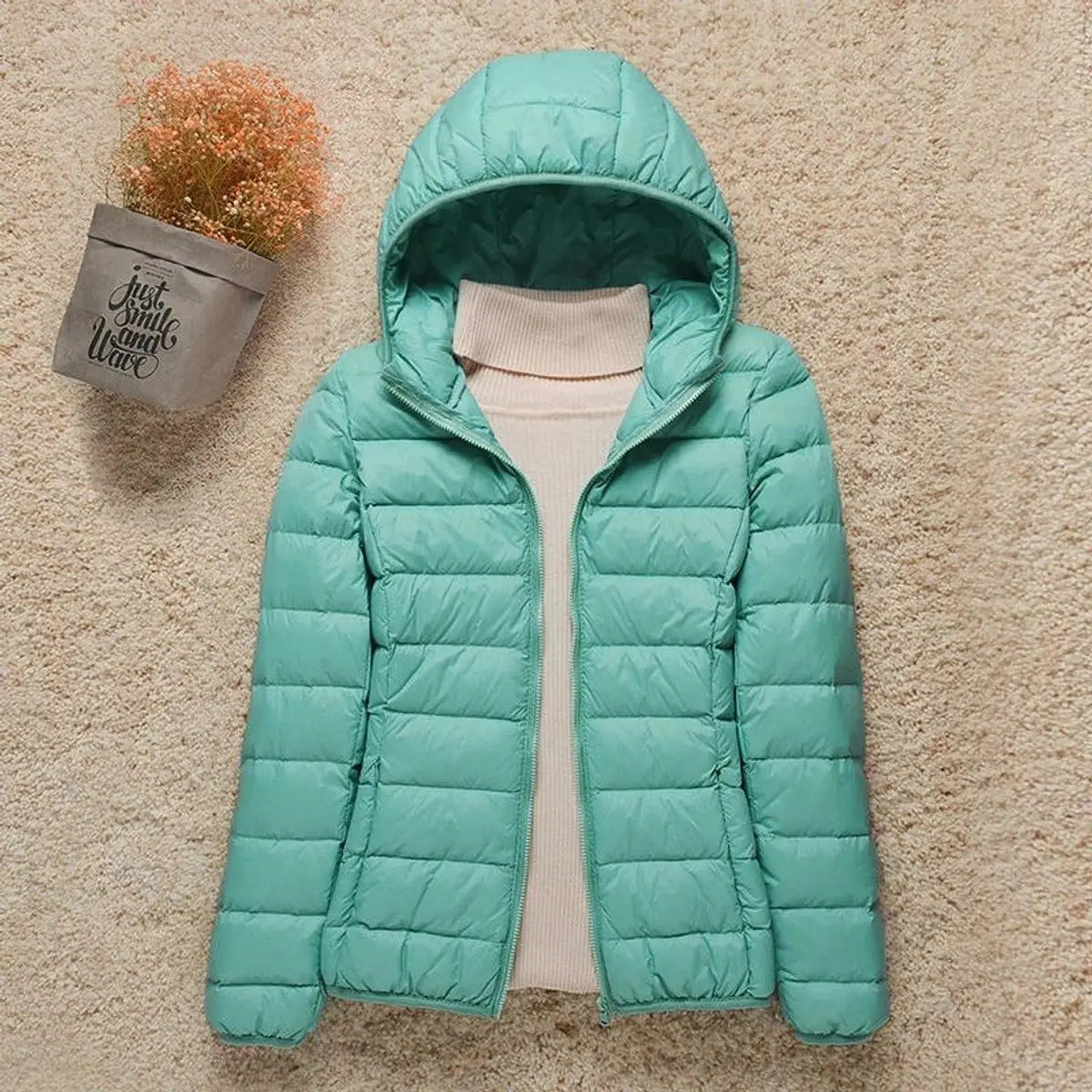 Amelia | Women's Lightweight Hooded Quilted Jacket Packable Down Puffer