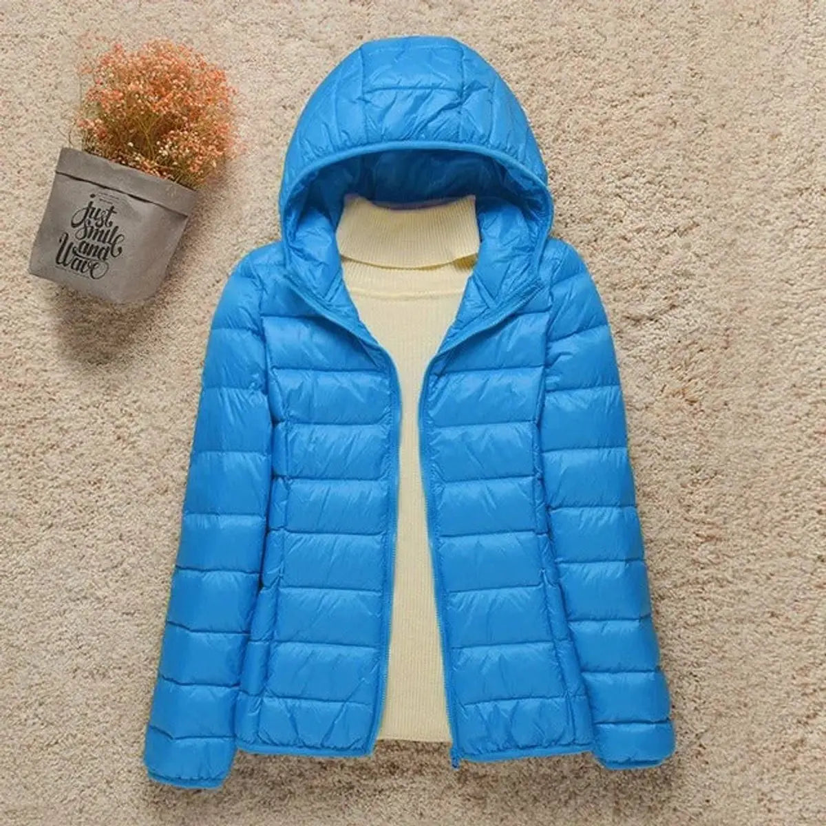 Amelia | Women's Lightweight Hooded Quilted Jacket Packable Down Puffer