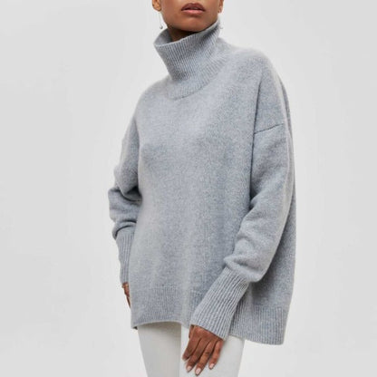 Women's Oversized Turtleneck Knit Sweater Jumper