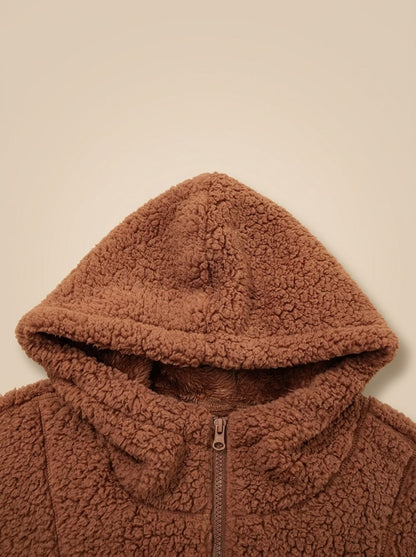 Willow | Women's Relaxed-Fit Hooded Teddy Zip Up Jacket