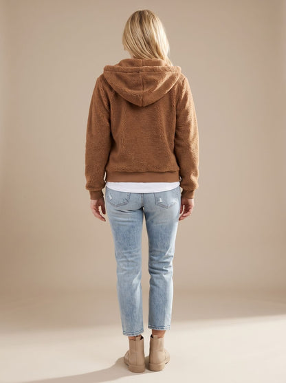 Willow | Women's Relaxed-Fit Hooded Teddy Zip Up Jacket