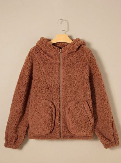 Willow | Women's Relaxed-Fit Hooded Teddy Zip Up Jacket