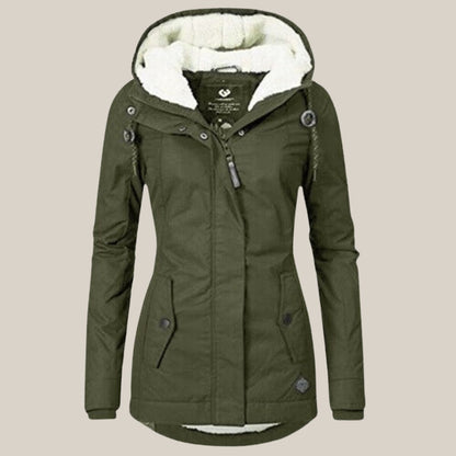 Harper | Dames Sherpa-Voering Gewatteerde Jas met Kap Fleece Winterjas