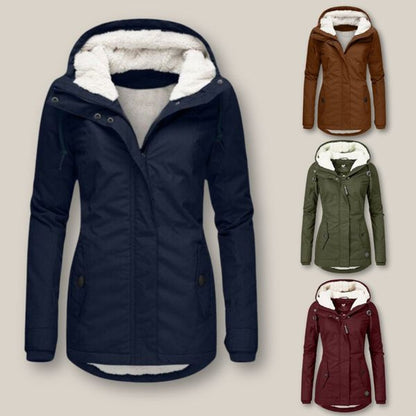 Harper | Dames Sherpa-Voering Gewatteerde Jas met Kap Fleece Winterjas