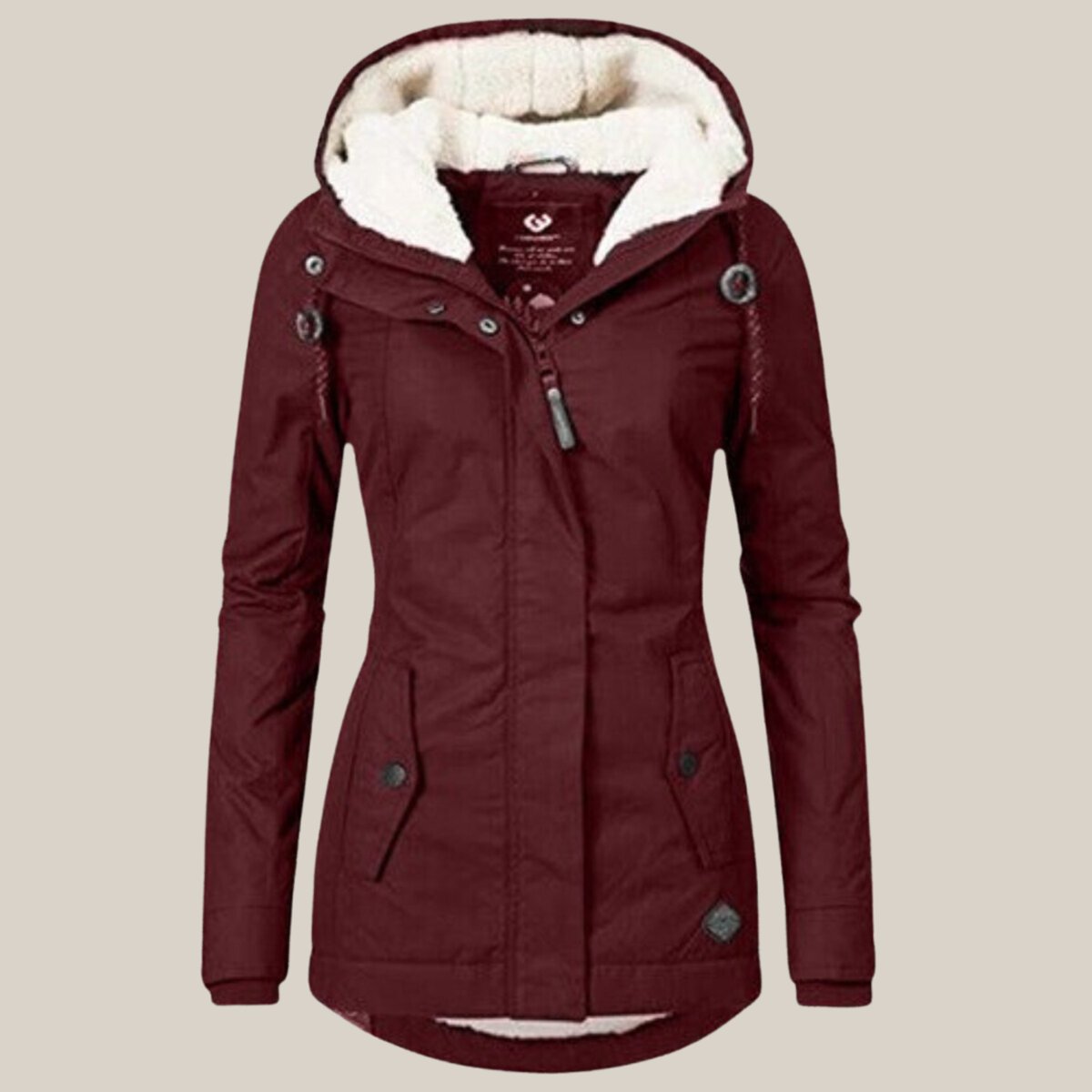 Harper | Dames Sherpa-Voering Gewatteerde Jas met Kap Fleece Winterjas