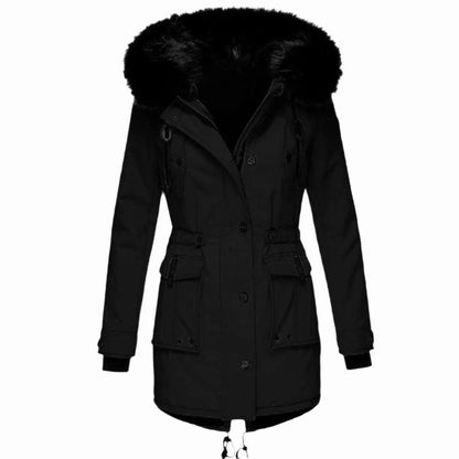 Aria | Women's Thick Faux Fur Hooded Insulated Parka Coat